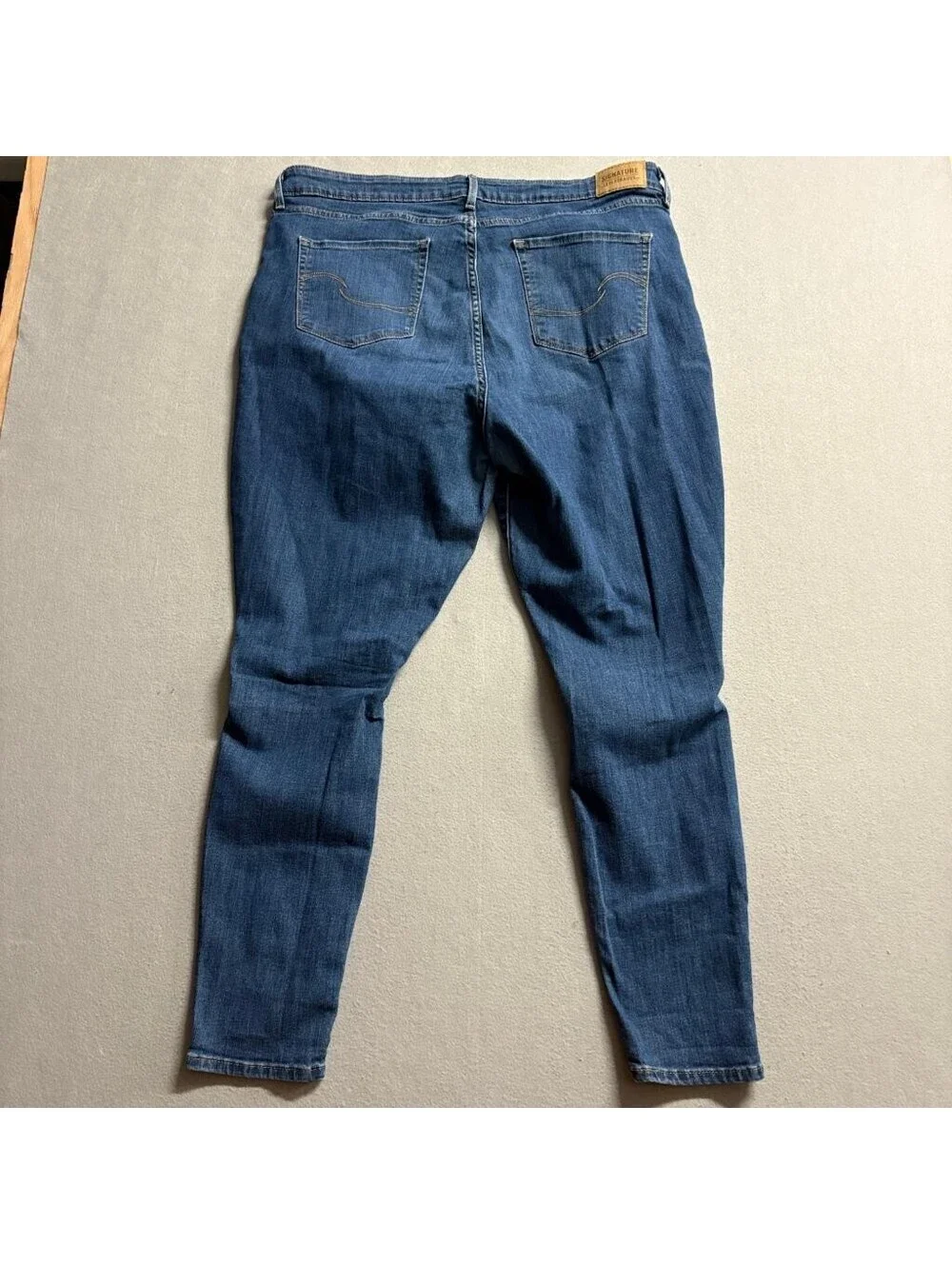 Signature by Levi Strauss Women High Rise Skinny Jeans Size 20M Blue Stretch